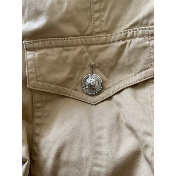 Derek Lam Utility Wrap Short Sleeve Crop Top Khaki Size 36 (X-Small) - Picture 8 of 10